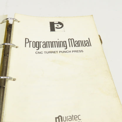 Murata Magnum Series CNC Turret Punch Press Instruction Manual
