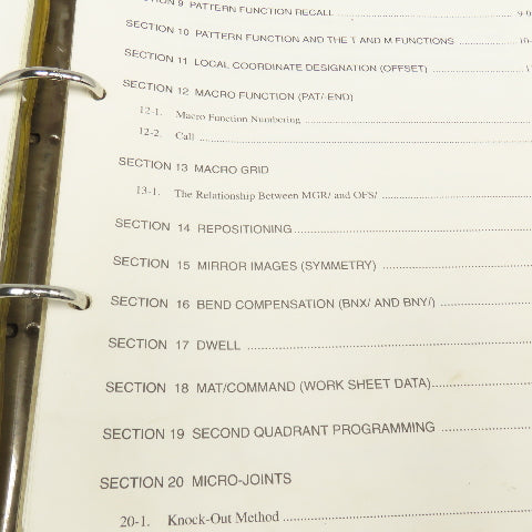 Murata Magnum Series CNC Turret Punch Press Instruction Manual