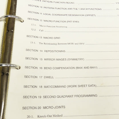Murata Magnum Series CNC Turret Punch Press Instruction Manual