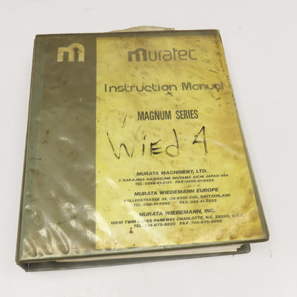 Murata Magnum Series CNC Turret Punch Press Instruction Manual