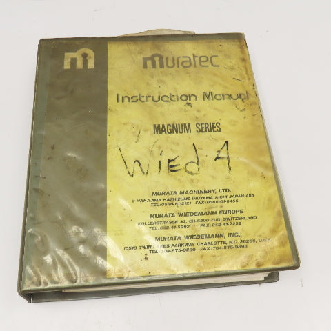 Murata Magnum Series CNC Turret Punch Press Instruction Manual
