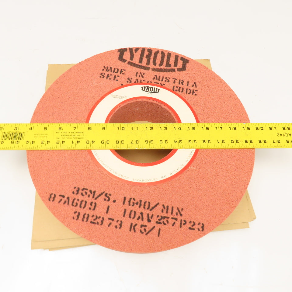 Tyroilt 87A 609 I 10A V257 P23 Straight Grinding Wheel 406 x 76.2 x 127mm