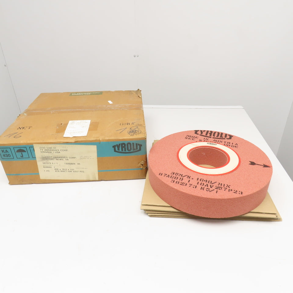 Tyroilt 87A 609 I 10A V257 P23 Straight Grinding Wheel 406 x 76.2 x 127mm