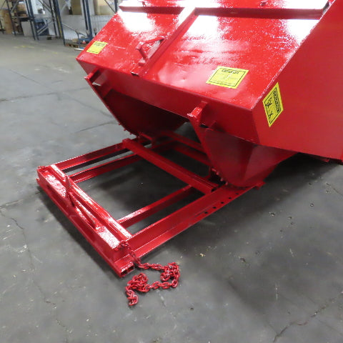 4 Cubic Yard Heavy Duty Self Dumping Trash Scrap Hopper (Painted)