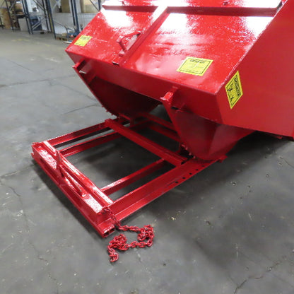 4 Cubic Yard Heavy Duty Self Dumping Trash Scrap Hopper (Painted)