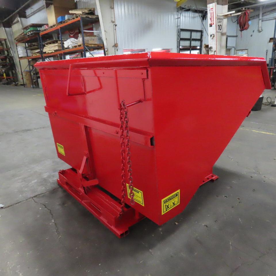 4 Cubic Yard Heavy Duty Self Dumping Trash Scrap Hopper (Painted)