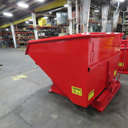4 Cubic Yard Heavy Duty Self Dumping Trash Scrap Hopper (Painted)