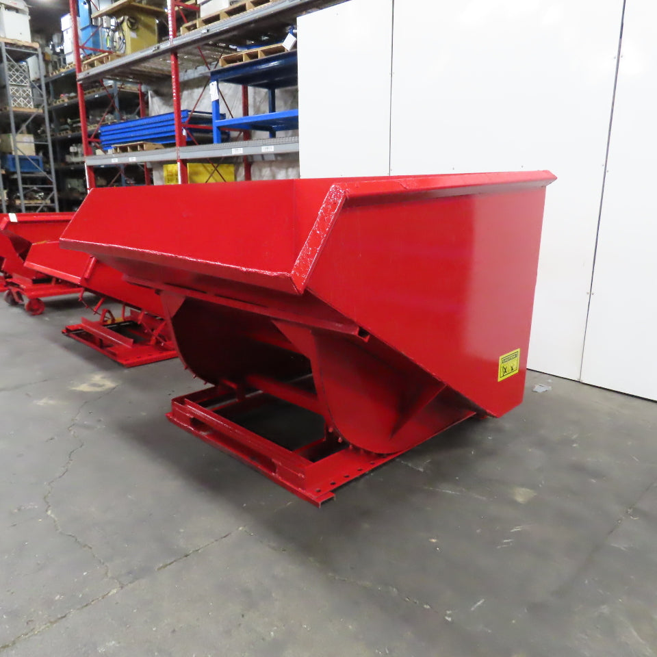 4 Cubic Yard Heavy Duty Self Dumping Trash Scrap Hopper (Painted)