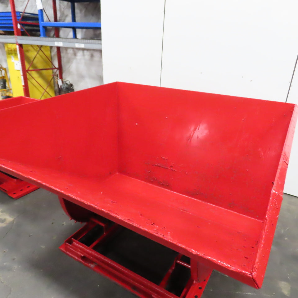 4 Cubic Yard Heavy Duty Self Dumping Trash Scrap Hopper (Painted)
