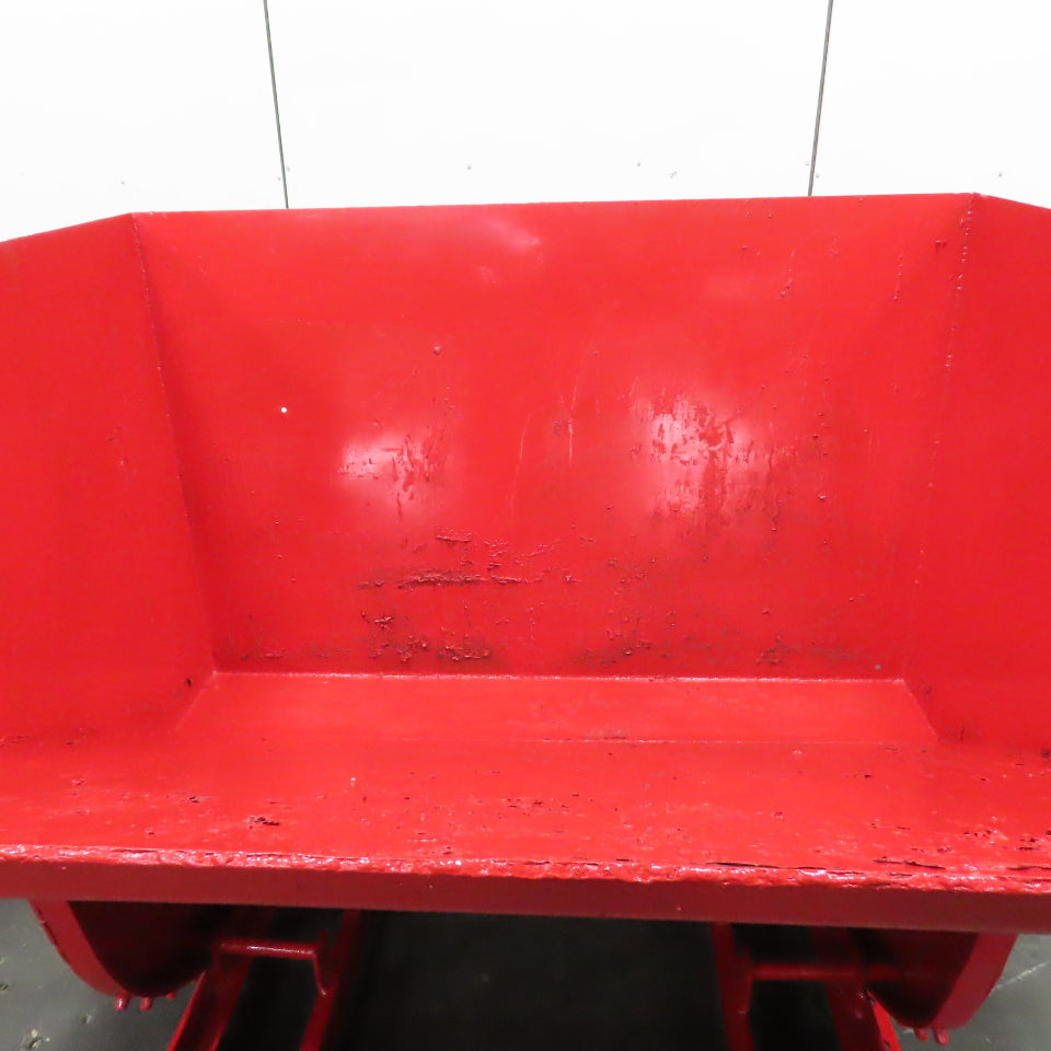 4 Cubic Yard Heavy Duty Self Dumping Trash Scrap Hopper (Painted)