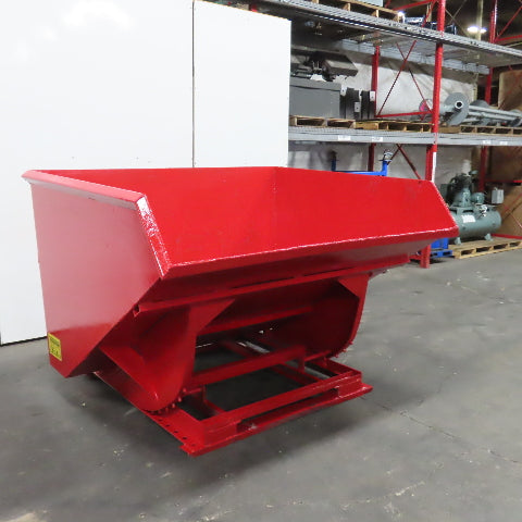 4 Cubic Yard Heavy Duty Self Dumping Trash Scrap Hopper (Painted)