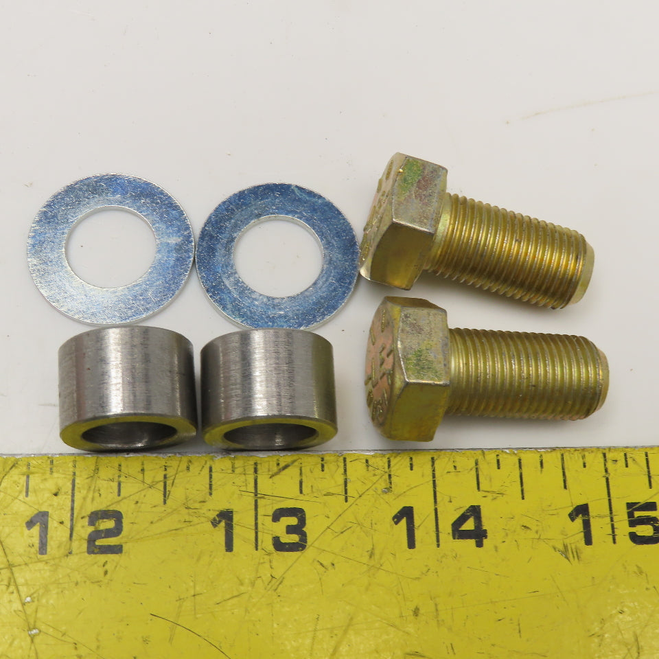 LE USA 1/2"-20 x 1" Fine Thread Grade 8 Bolt W/ Spacer Sleeve Lot Of 2
