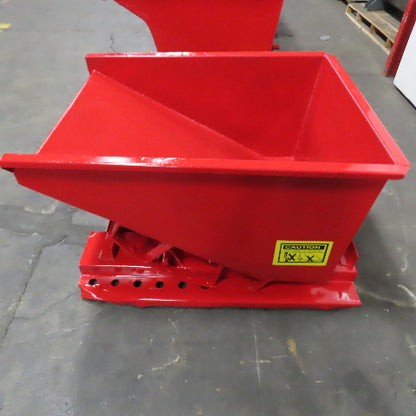 1/2 Cubic Yard Self Dumping Trash Chip Scrap Hopper (Painted)
