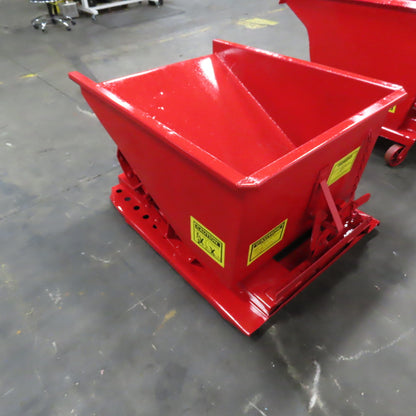 1/2 Cubic Yard Self Dumping Trash Chip Scrap Hopper (Painted)