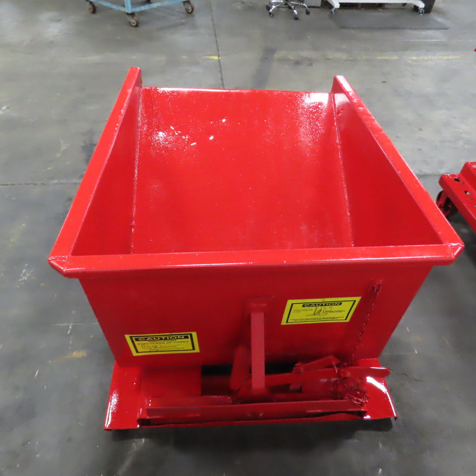 1/2 Cubic Yard Self Dumping Trash Chip Scrap Hopper (Painted)
