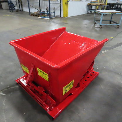 1/2 Cubic Yard Self Dumping Trash Chip Scrap Hopper (Painted)