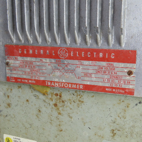 General Electric 9T21B1005 G2 7.5kVA Transformer Pri 240/480 Sec 120/240V