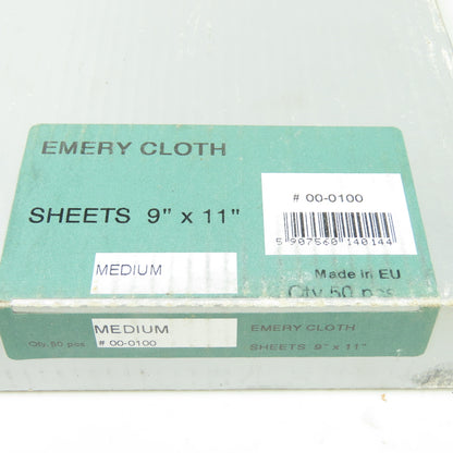 Emery Cloth 9" x 11" Sheets Medium # 00-0100 Lot Of 45