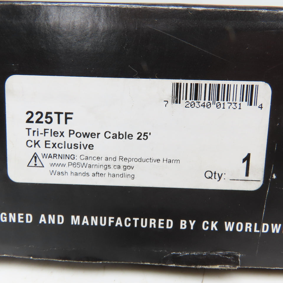 CK Worldwide 225TF Master TIG Series 25' Tri-Flex Power Cable