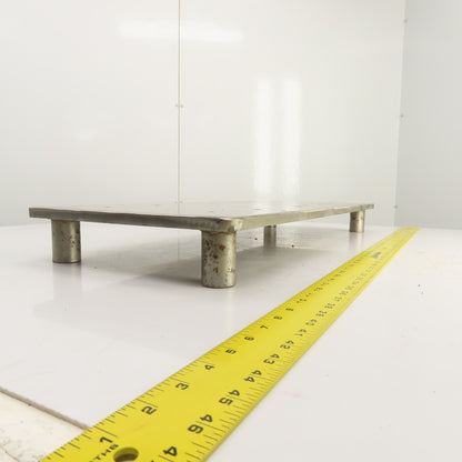 31" x 13" x 9/16" Thick Solid Stainless Steel Riser Jig Plate 3-1/8" H W/ Holes
