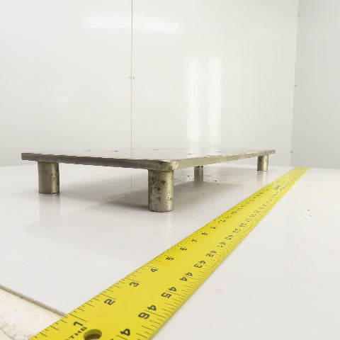 31" x 13" x 9/16" Thick Solid Stainless Steel Riser Jig Plate 3-1/8" H W/ Holes