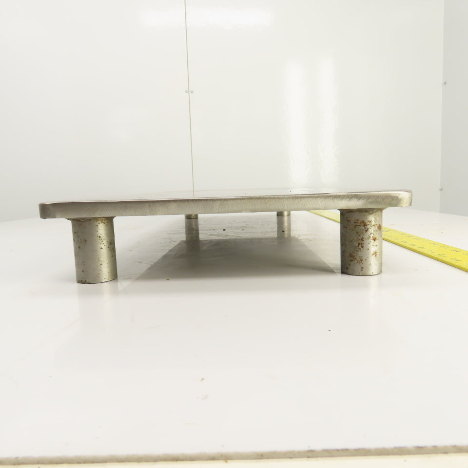 31" x 13" x 9/16" Thick Solid Stainless Steel Riser Jig Plate 3-1/8" H W/ Holes