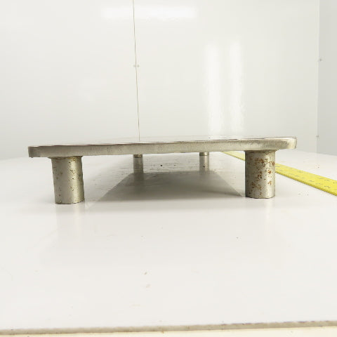 31" x 13" x 9/16" Thick Solid Stainless Steel Riser Jig Plate 3-1/8" H W/ Holes
