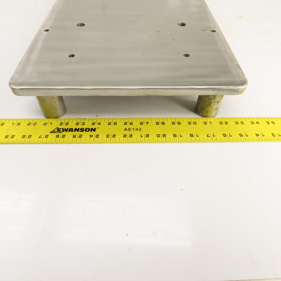31" x 13" x 9/16" Thick Solid Stainless Steel Riser Jig Plate 3-1/8" H W/ Holes