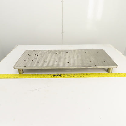31" x 13" x 9/16" Thick Solid Stainless Steel Riser Jig Plate 3-1/8" H W/ Holes