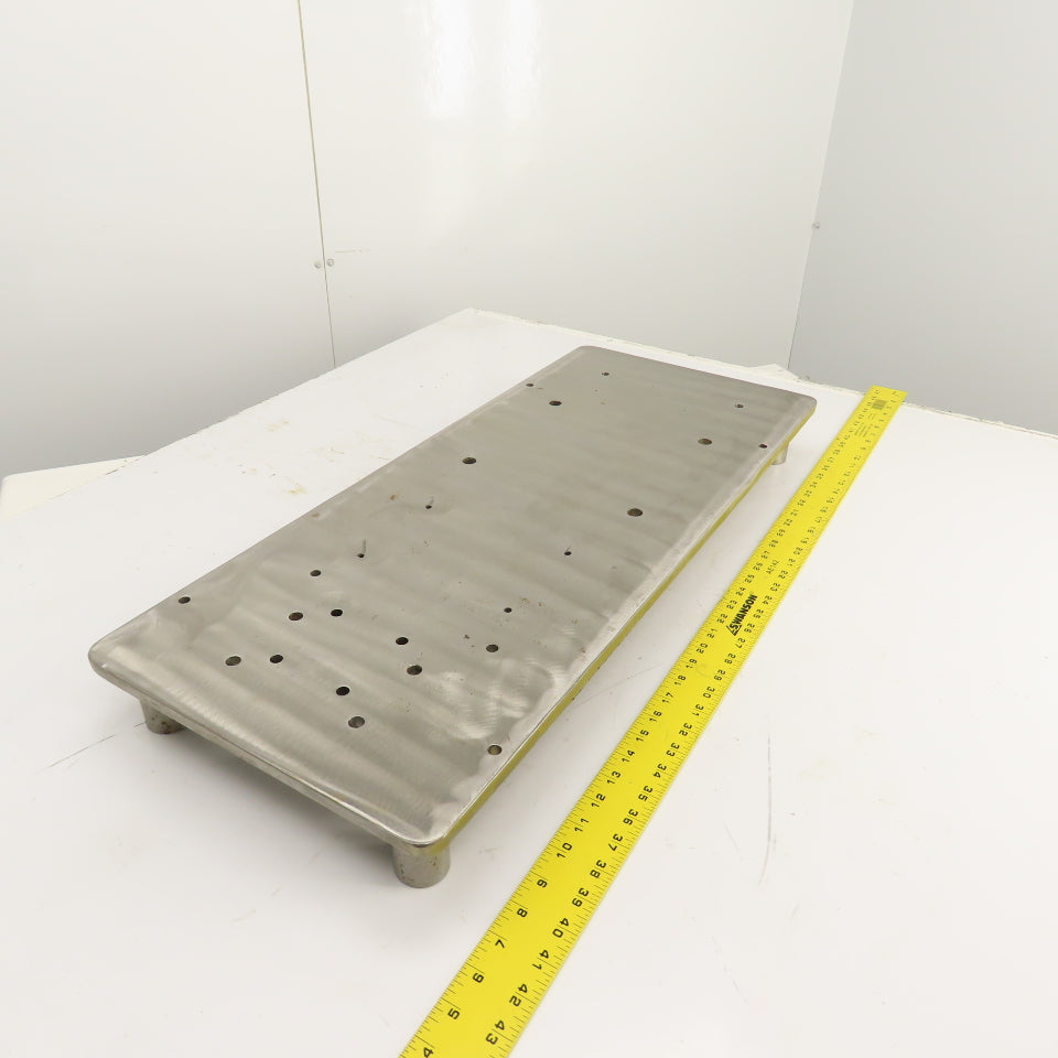 31" x 13" x 9/16" Thick Solid Stainless Steel Riser Jig Plate 3-1/8" H W/ Holes