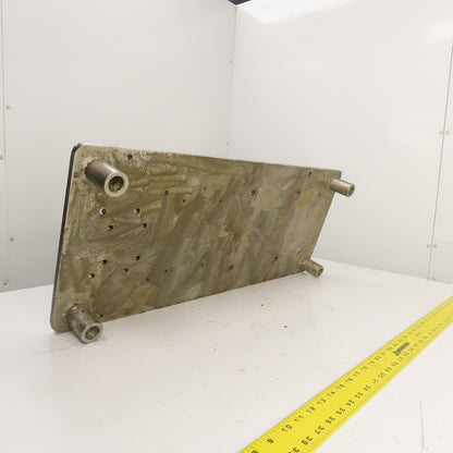 31" x 13" x 9/16" Thick Solid Stainless Steel Riser Jig Plate 3-1/8" H W/ Holes