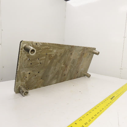 31" x 13" x 9/16" Thick Solid Stainless Steel Riser Jig Plate 3-1/8" H W/ Holes