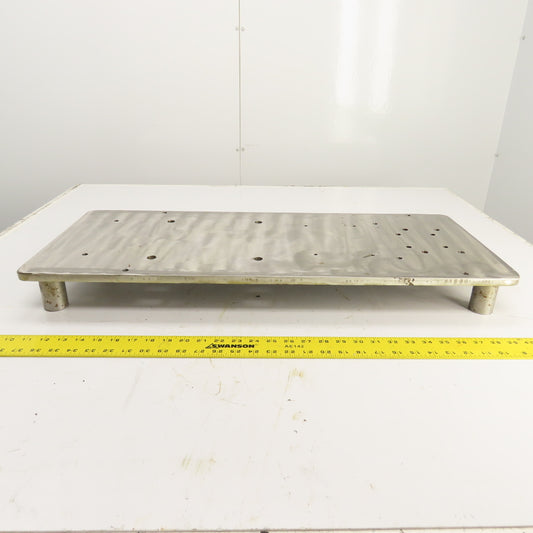 31" x 13" x 9/16" Thick Solid Stainless Steel Riser Jig Plate 3-1/8" H W/ Holes