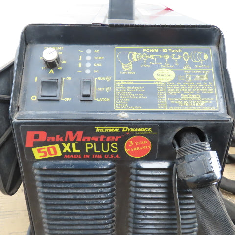 Thermal Dynamics Pakmaster 50XLP Plasma Cutter 208-230/460V 1/3PH (Missing Parts