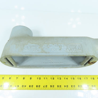 Appleton Unilet 2-1/2" Type LB Conduit Body Outlet Elbow W/ Rollers (No Cover)