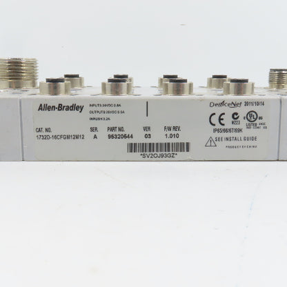 Allen Bradley 1732D-16CFGM12M12 Ser A DeviceNet ArmorBlock I/O Module 16-Point