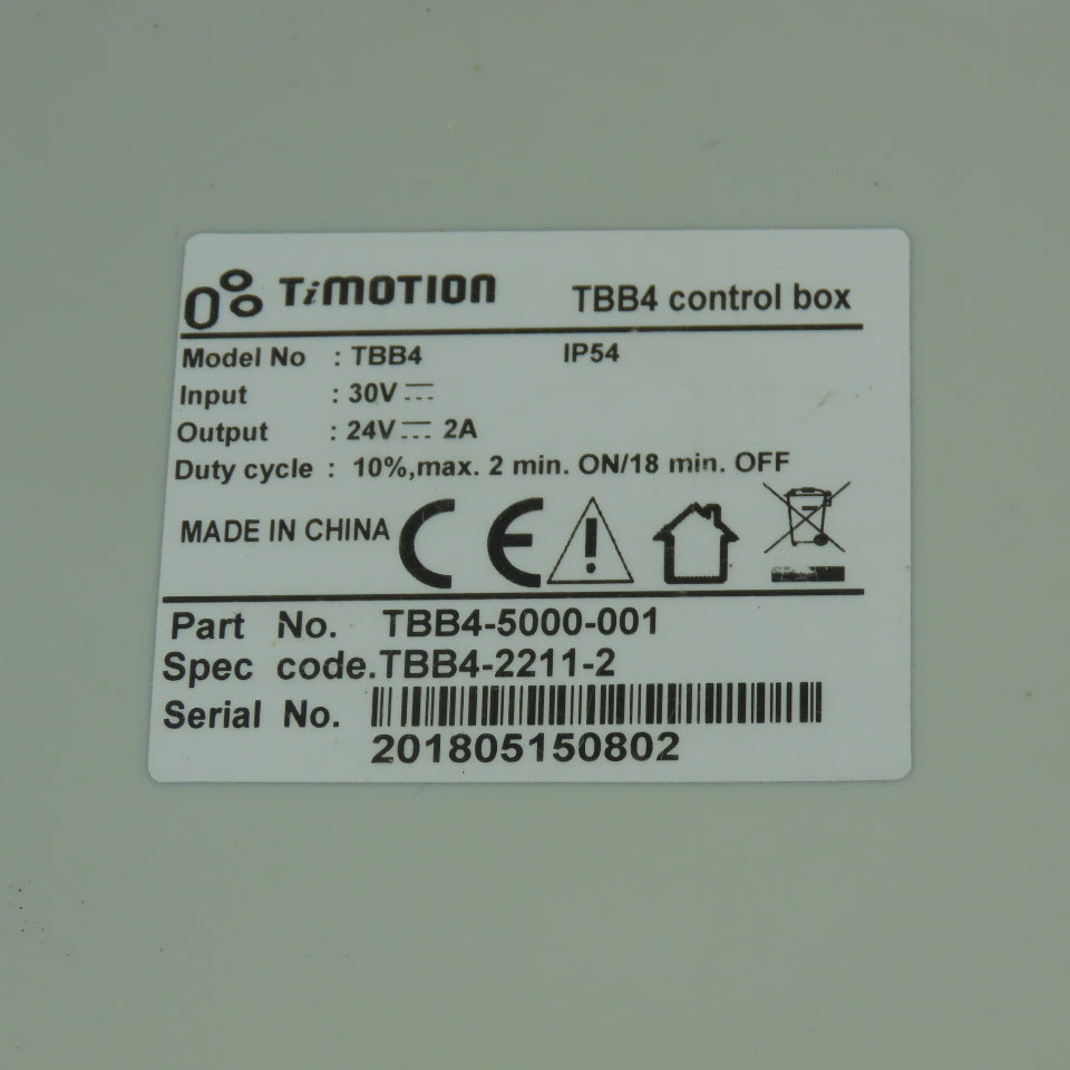 TiMotion TBB4-5000-001 Control Box Battery 30V Input 24VDC 2A Output