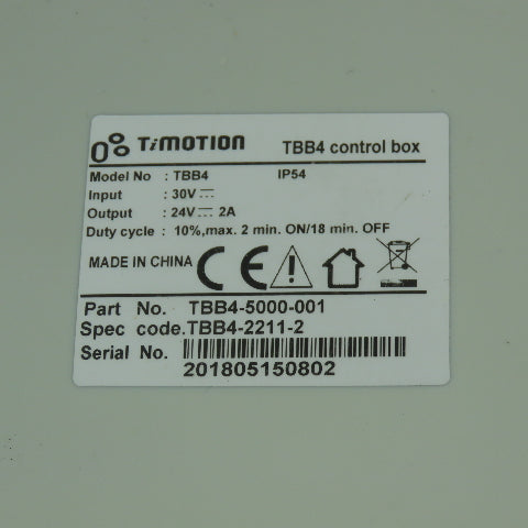 TiMotion TBB4-5000-001 Control Box Battery 30V Input 24VDC 2A Output