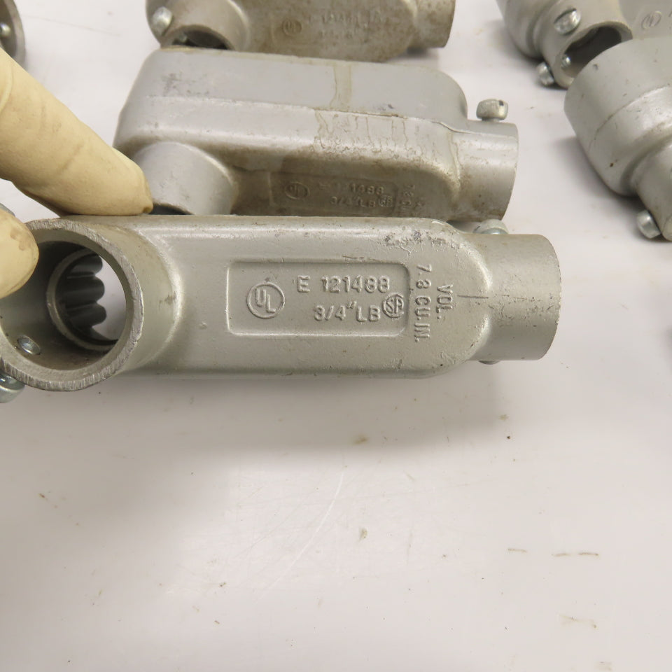 Crouse-Hinds E121488 3/4" Cast Aluminum LB Conduit Outlet Body Lot Of 26