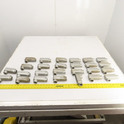 Crouse-Hinds E121488 3/4" Cast Aluminum LB Conduit Outlet Body Lot Of 26