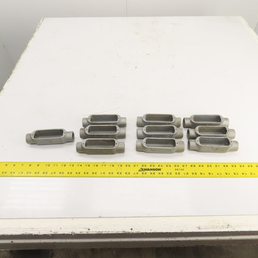 Appleton 3/4" Cast Iron Conduit Outlet Body (No Cover) Lot Of 10