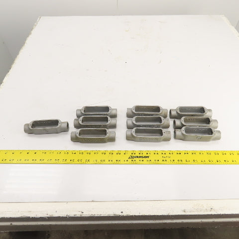 Appleton 3/4" Cast Iron Conduit Outlet Body (No Cover) Lot Of 10