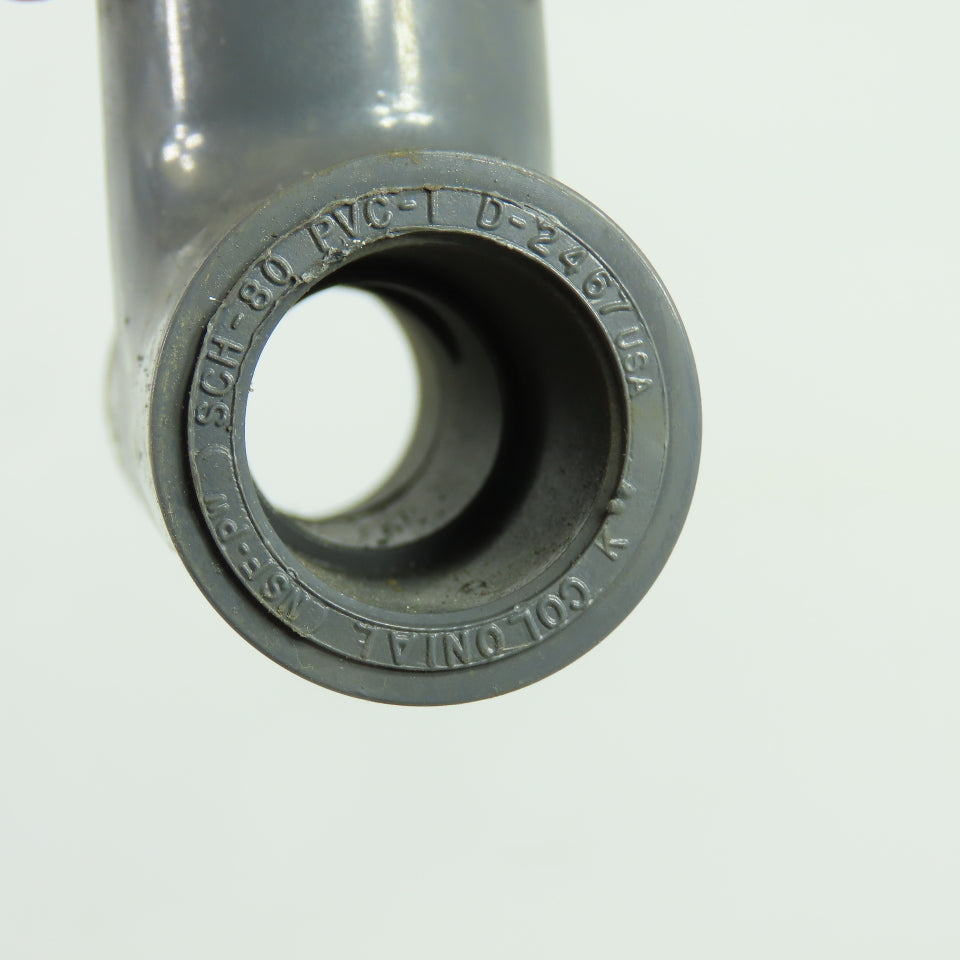 Colonial SCH-80 PVC-T D-2467 PVC Tee Fitting 1/2" ID Lot Of 10