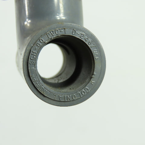 Colonial SCH-80 PVC-T D-2467 PVC Tee Fitting 1/2" ID Lot Of 10