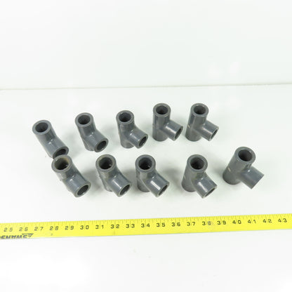 Colonial SCH-80 PVC-T D-2467 PVC Tee Fitting 1/2" ID Lot Of 10