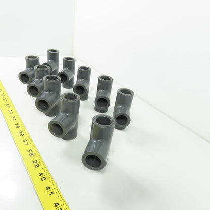 Colonial SCH-80 PVC-T D-2467 PVC Tee Fitting 1/2" ID Lot Of 10