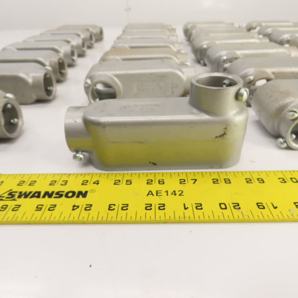 Crouse-Hinds 1" Cast Aluminum Conduit Outlet Body (No Cover) Lot Of 28