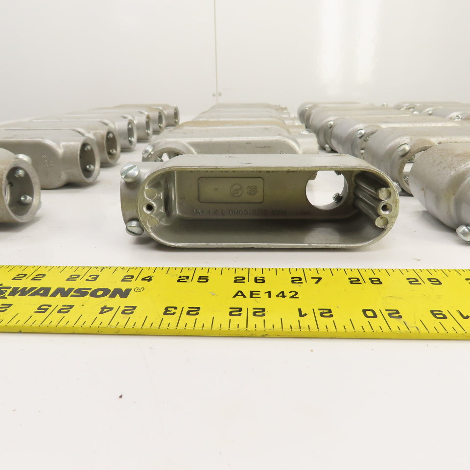 Crouse-Hinds 1" Cast Aluminum Conduit Outlet Body (No Cover) Lot Of 28