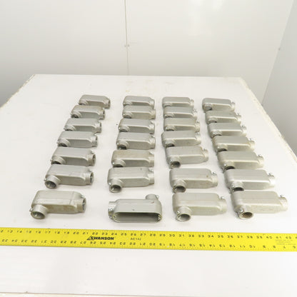 Crouse-Hinds 1" Cast Aluminum Conduit Outlet Body (No Cover) Lot Of 28