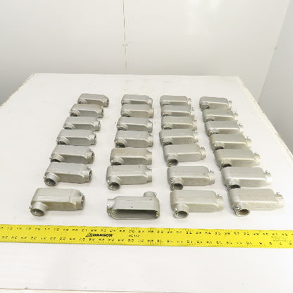 Crouse-Hinds 1" Cast Aluminum Conduit Outlet Body (No Cover) Lot Of 28